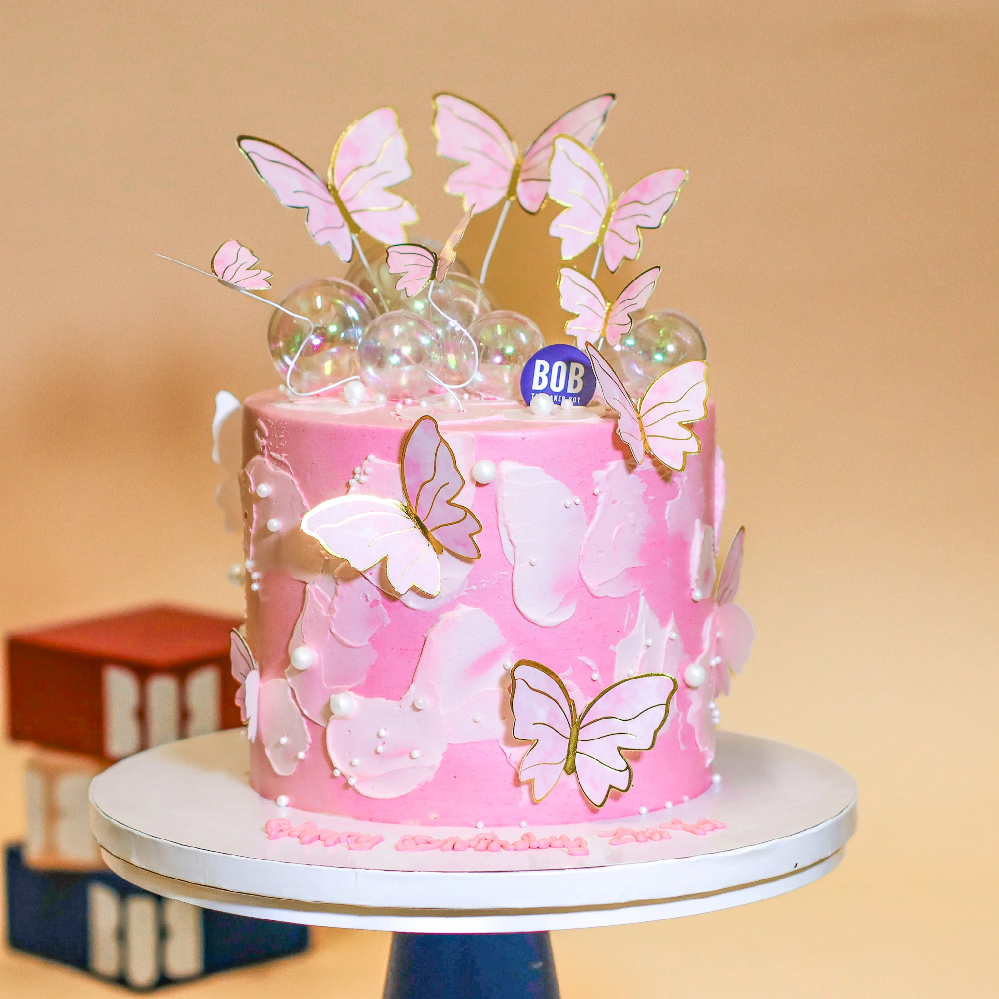 Butterflies and Garden Cake
